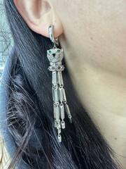 Серьги PANTHERE длинные в стиле CARTIER
