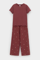 пижама  для девочки  К 1636/шоколадный десерт,сердечки