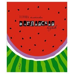 
          Тетрадь предметная "Арбузы. Английский язык.", клетка, А5, 40л., скрепка, мелованный картон, выб. УФ-лак, Апплика