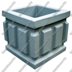 УРНА ЧЕТЫРЕХГРАННАЯ С РЕЛЬЕФОМ, ОКРАШЕННАЯ