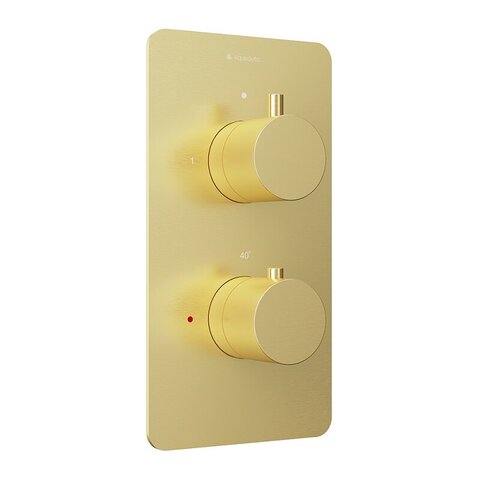Aqueduto ACE0250 AQD ACENO Смеситель термостатический скрытого монтажа, 2 потребителя, со скрытой частью, шлифованное золото