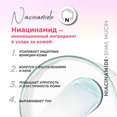 Selfielab NIACINAMIDE+SNAIL MUCIN Крем-флюид ночной, 50мл