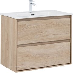 Aquanet 340169 Тумба с раковиной Милан 80 цв. дуб светлый (340169) фото