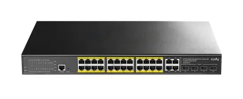 Коммутатор Cudy GS2028PS4-400W (L2) 28x1Гбит/с 4xКомбо(1000BASE-T/SFP) 24PoE 400W управляемый
