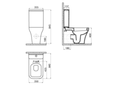 Унитаз-компакт напольный Lidya LY360 (с сиденьем)
