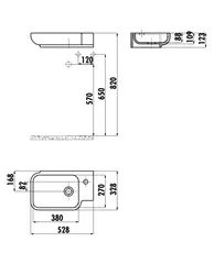 Раковина встраиваемая 33*53 см Creavit TP027
