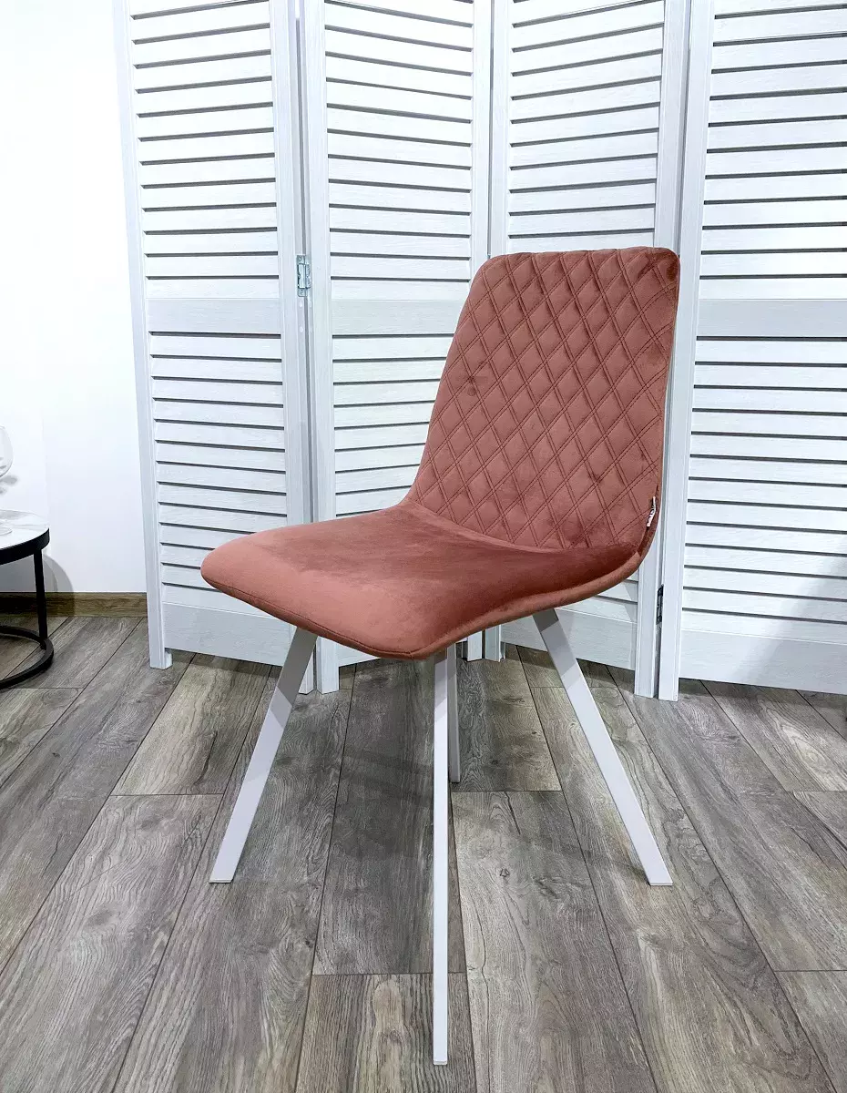 Стул DAIQUIRI BLUVEL-52 PINK / белый каркас, велюр М-City