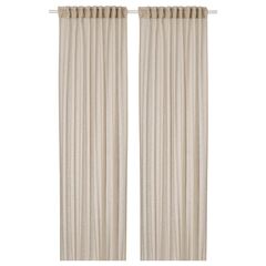 Комплект штор IKEA HALLEBRACKA (ХАЛЛЕБРАКА), Бежевый, 145x250 см, 2 шт