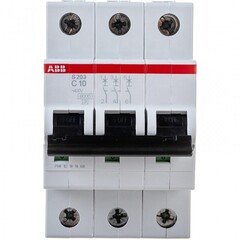 Выключатель автоматический модульный ABB S203 3п C 10А 6кА C10 2CDS253001R0104