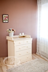 С 578 П Комод с настилом, накладка №6 (Шарлотта) (белый)