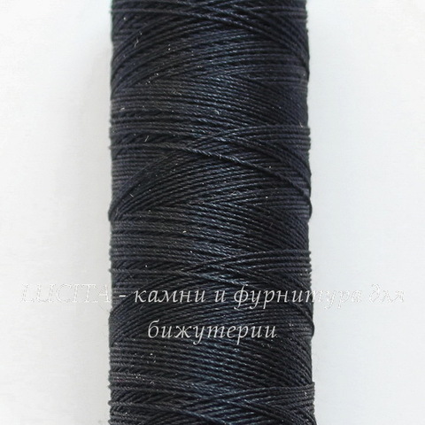 Нить шелковая Gutermann для вышивки, черно-синяя, 100 м