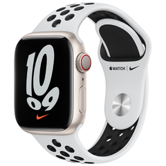 Ремешок Apple 45 mm Pure Platinum/Black Nike Sport Band - Regular