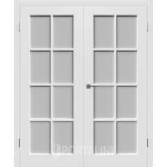 Купить Двустворчатая дверь эмаль VFD Porta Polar белая остеклённая