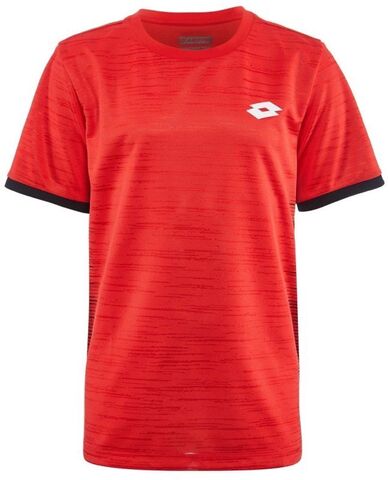 Детская теннисная футболка Lotto Top Ten II B Tee Printed PL - red poppy