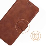 Чехол книжка-подставка кожаный с магнитной застежкой для Huawei Y5 2019 / Honor 8s (Коричневый)