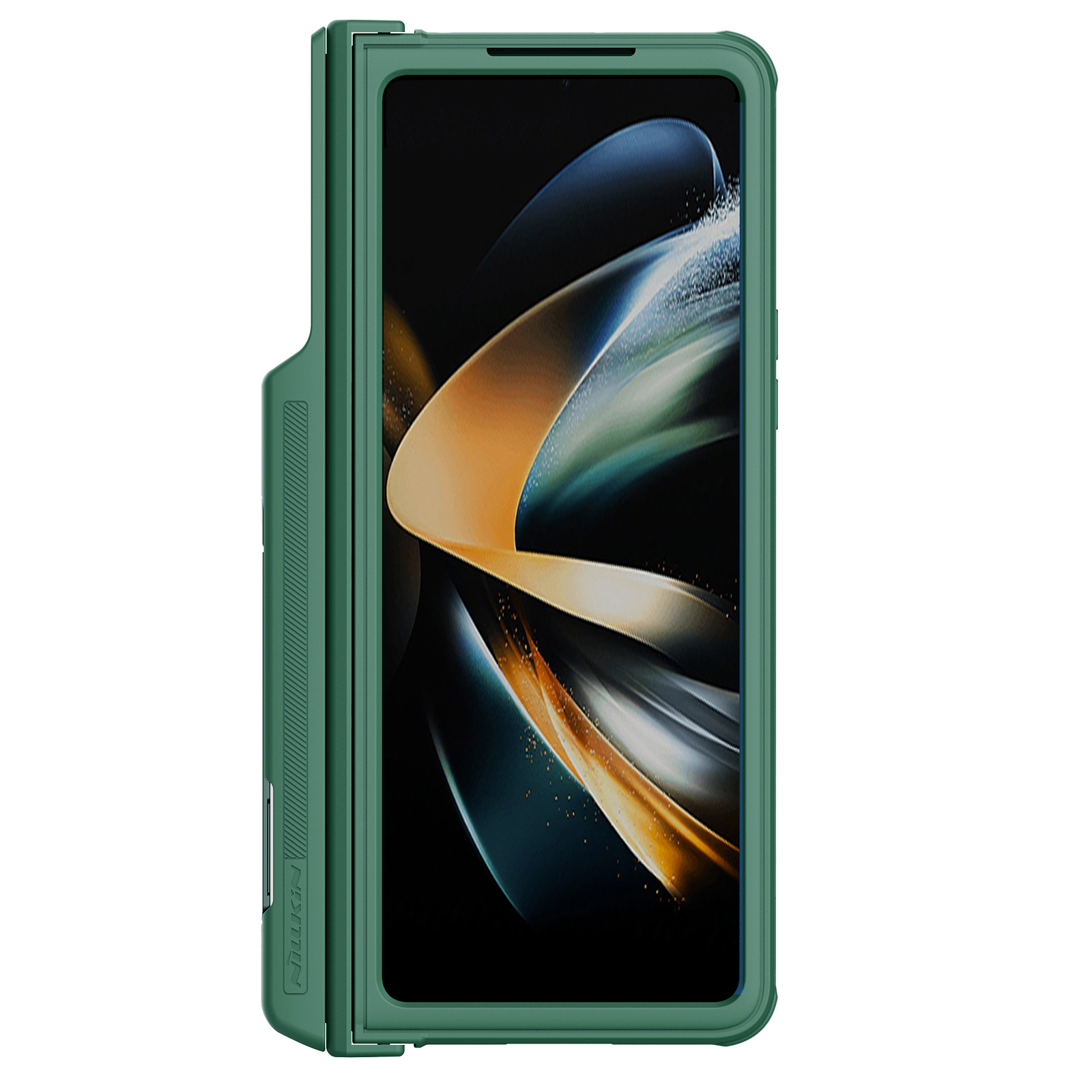 ✓ Чехол зеленого цвета (Deep Green) с держателем для S Pen на Samsung  Galaxy Z Fold 4 5G от Nillkin, серия CamShield Pro Case, с сдвижной крышкой  для камеры - купить по