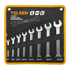 TOLSEN (TT15891) Набор рожковых ключей, 6-22 мм, 8 предметов