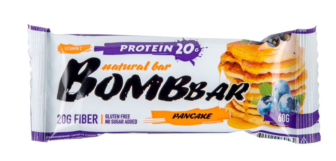 Bombbar. Батончик Bombbar протеиновый (60 г смородиново-черничный панкейк). Bombbar батончик "черничный панкейк" 60 гр. 1шт.. Bombbar протеиновый батончик natural Bar + Vitamin c. Bombbar протеиновые батончики 60гр.