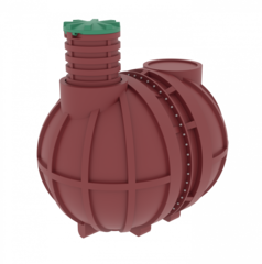 Емкость пожарная Мультпласт П10 10000 л. горизонтальная (3200x2400x2400см;400кг;бордовый) - арт.555434.48