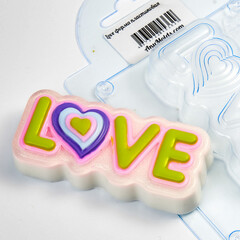 Love - форма для мыла пластиковая