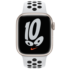 Ремешок Apple 45 mm Pure Platinum/Black Nike Sport Band - Regular