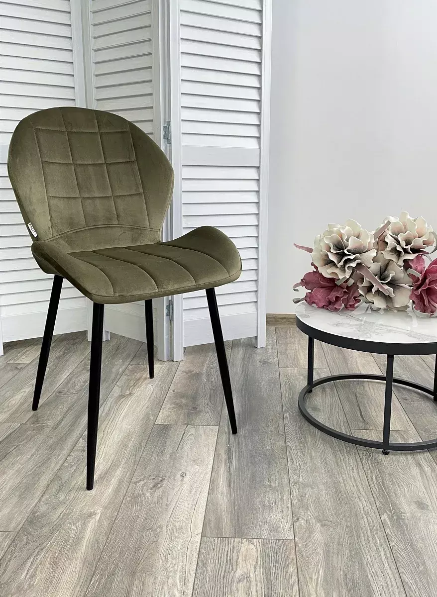 Стул FLOWER BLUVEL-77 ASH GREEN, велюр М-City