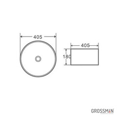 Раковина матовая Grossman GR-3025ВМ черный
