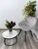 фото 5 Стул GALE 360 град. поворот. BLUVEL-03 LIGHT GREY, велюр/ черный каркас, М-City на profcook.ru