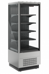 Витрина холодильная Carboma Cube 2 FC20-07 VV 0,6-1 STANDARD фронт X1 (версия 2.0) (9006-9005)