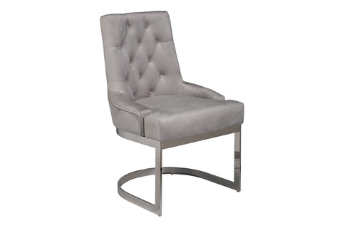 Стул 76AR-62105 светло-серый/хром 76AR-62105
