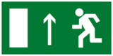 Е12 Эвакуационный знак - Направление к эвакуационному выходу прямо (левосторонний)