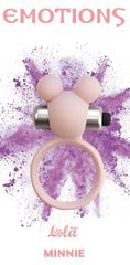 Розовое эрекционное виброколечко Emotions Minnie Light pink - 