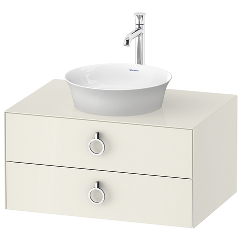 Duravit White Tulip  Тумбочка подвесная, 408x800x550 мм, 2 ящика с ручкой, цвет: Nordic White HighGloss WT49900H4H4