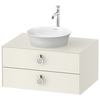 Duravit White Tulip  Тумбочка подвесная, 408x800x550 мм, 2 ящика с ручкой, цвет: Nordic White HighGloss WT49900H4H4