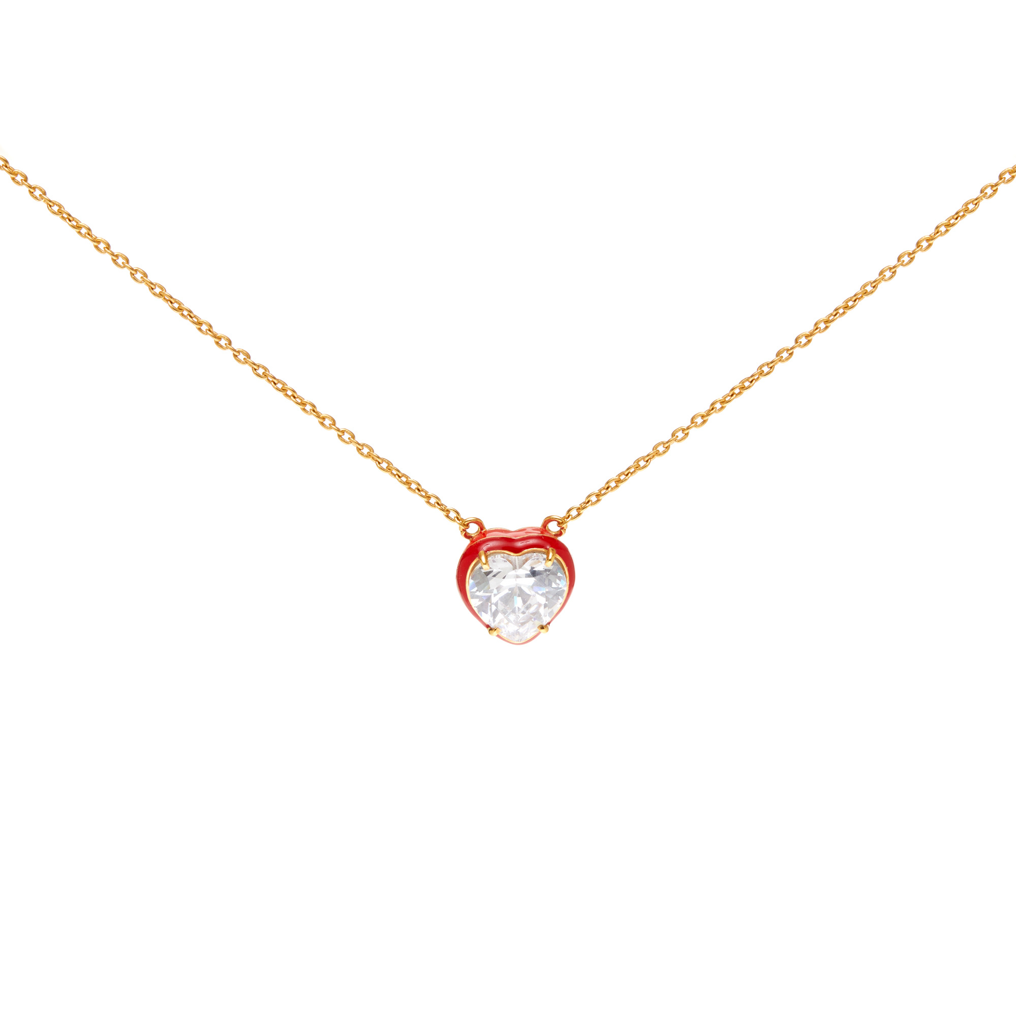 VIVA LA VIKA Колье Heart Macaroon Necklace – Strawberry viva la vika колье knitted heart necklace – silver