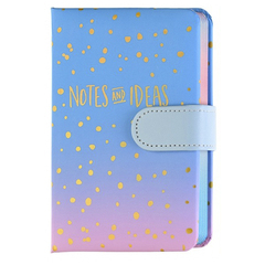 
          Ежедневник Basir на магните, формат А6, серия "Notes & Ideas", ПВХ переплет с напылением, 14.5*10 см, 112 листов, ассорти
