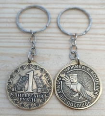 Брелки с видами СПб латунь