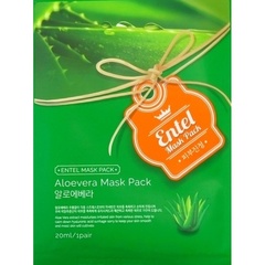 Тканевая маска с вытяжкой алоэ вера ENTEL Aloe Vera Mask Pack