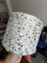 Белый, пайетки серебряные глянцевые, арт. AJ021 КОРОЛЕВСКИЕ ПАЙЕТКИ (КОПИЯ LUSTROSA)