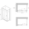 Abber AG30150B-S50B Душевой уголок, 150x50x195, цвет: чёрный