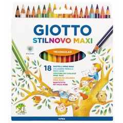 Набор из 18 цветных карандашей Giotto Stilnovo Maxi