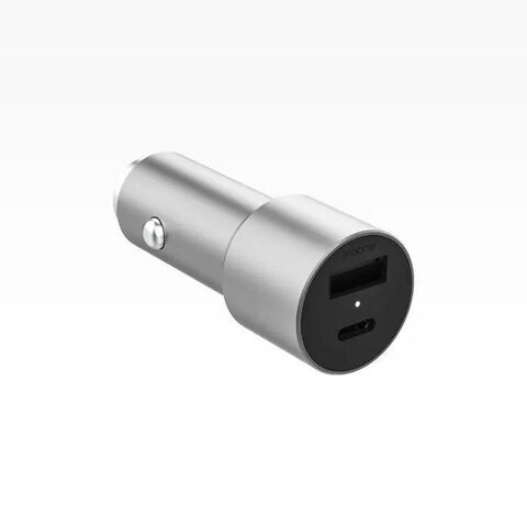 Автозарядка Mophie  Car Charger Dual USB-A-USB-C, серебряный