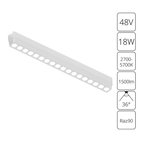 Магнитный трековый светильник Arte Lamp RAPID A2969PL-1WH