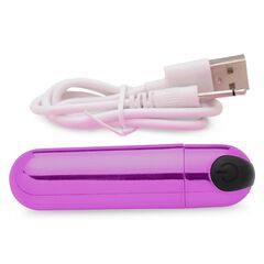 Лиловая вибропуля 10X Rechargeable Vibrating Metallic Bullet - 