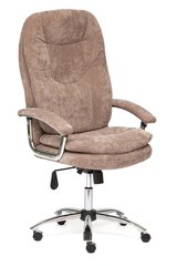 Кресло офисное SOFTY LUX хром — флок , коричневый, 6