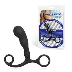 Черный силиконовый массажер простаты Prostate Gear - 