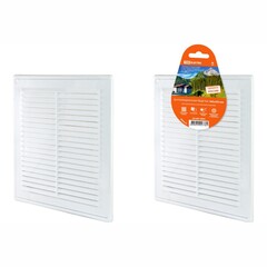 Решетка вентил. разъемная с москитной сеткой белая 183х253 TDM 86384