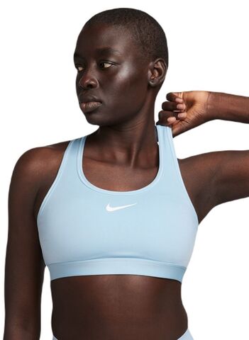 Теннисный бюстгальтер Nike Swoosh Medium Support Non-Padded Sports Bra - light armory bluel/white