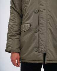 Парка Alpha Industries N-3B Logo Oxford Parka Olive Green (Зеленая)