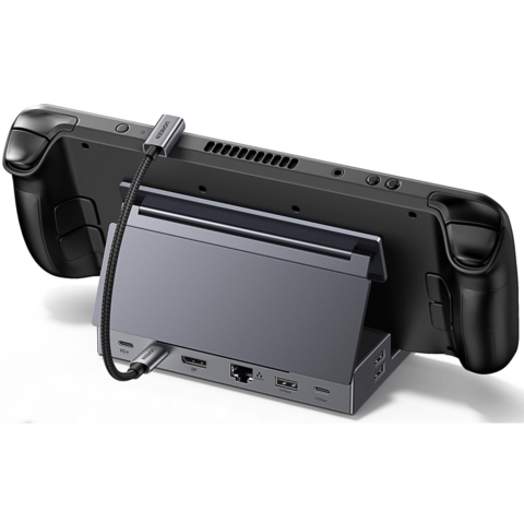 USB-хаб UGREEN CM800 (55733) 9-in-1 1*USB-C&1*DP&1*USB-C&3*USB-A& 1*RJ45& 1*SD Card Slot&1*TF Card Slot Hub, серый космос